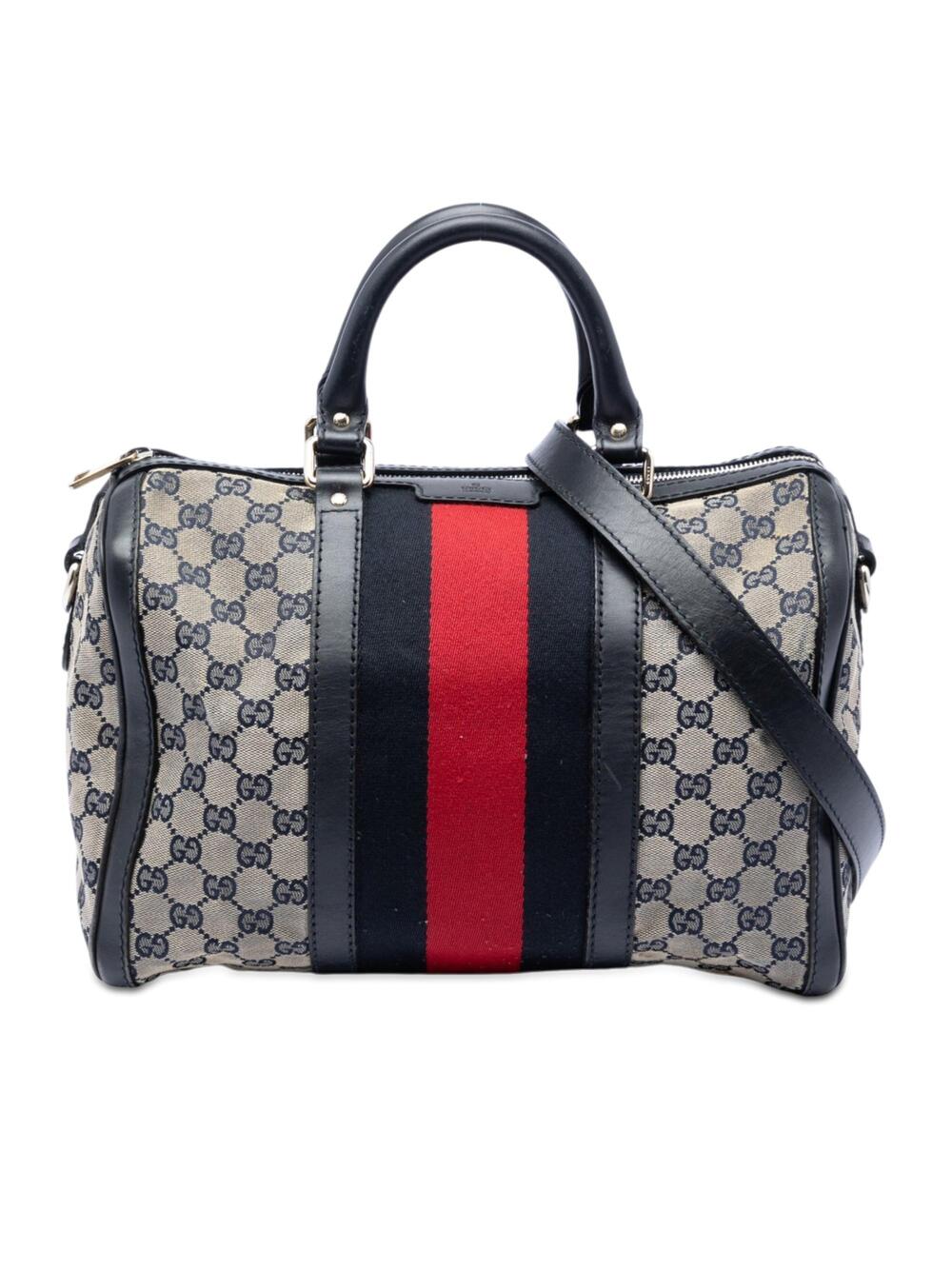 Gucci Vintage Web Boston Bag Gg Canvas #298172G89B